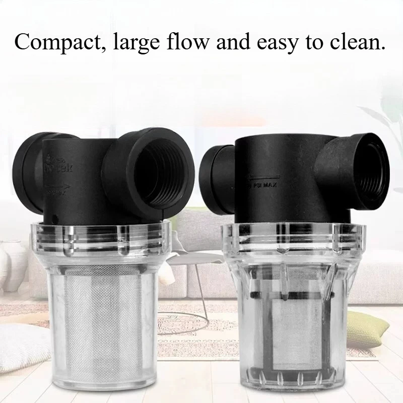 Pre-filter Tap Water Pipeline Filtration 4 Points 6 Points Plastic Transparent Irrigation for Breeding.