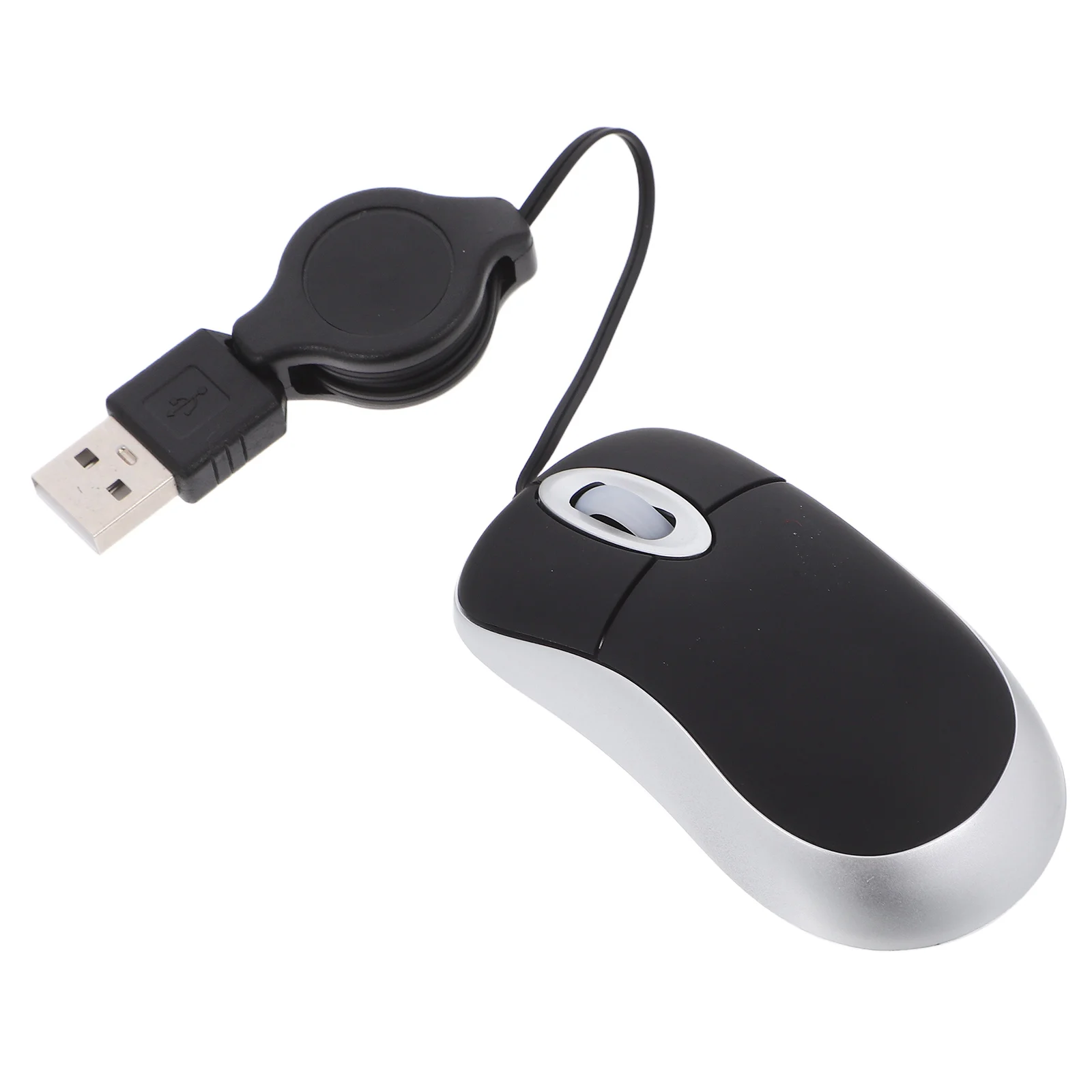

Wired Mouse USB 1600DPI Portable Mini Laptop Computer Black Comfortable Grip Suitable Desktop Notebook Left Right