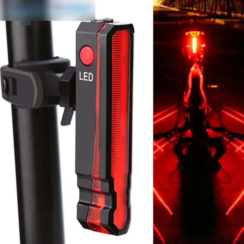 

Bike Rear Light Warning Lamp Waterproof Seatpost LED Light USB Rechargeable MTB Road Bicycle Taillight