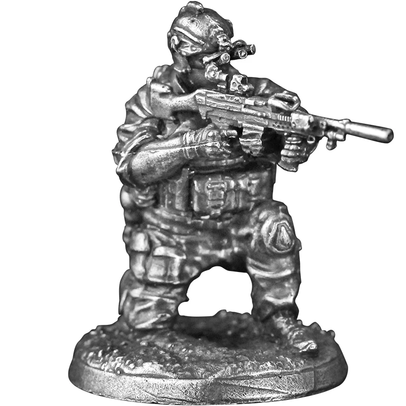โลหะ Cupronickel Modern Warfare กองกําลังพิเศษทหารรุ่น Action Figures เกมกระดานชิ้น Miniature เครื่องประดับอุปกรณ์เสริมของเล่น