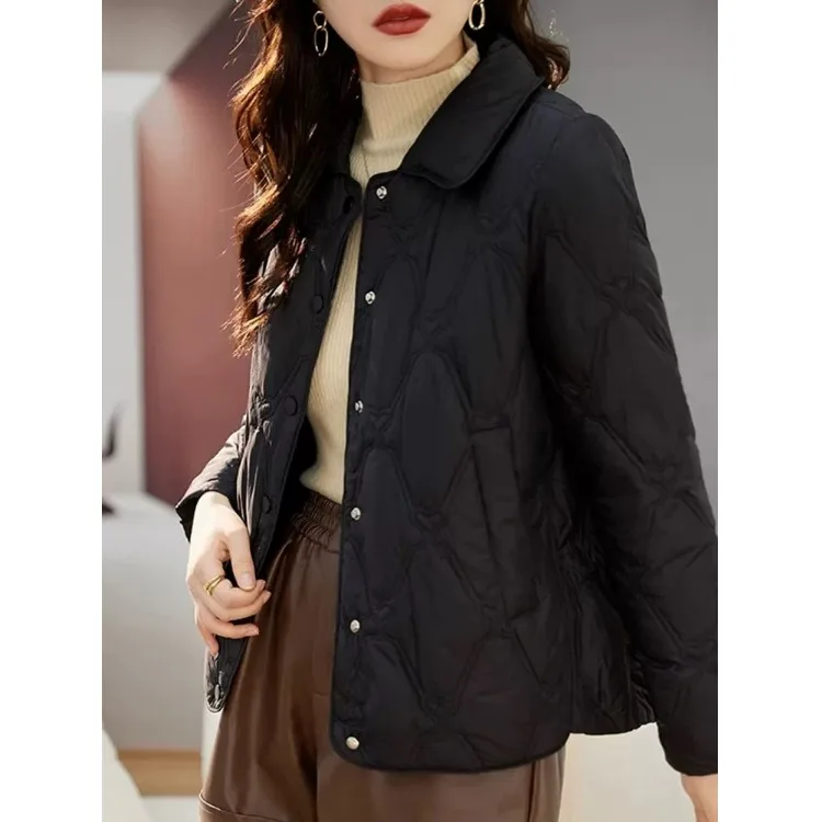 ملابس خارجية نسائية من القطن Jaet رفيعة من الحرير كاجوال من Faion ort للخريف والشتاء ملابس خارجية فضفاضة ومريحة مقاس صغير