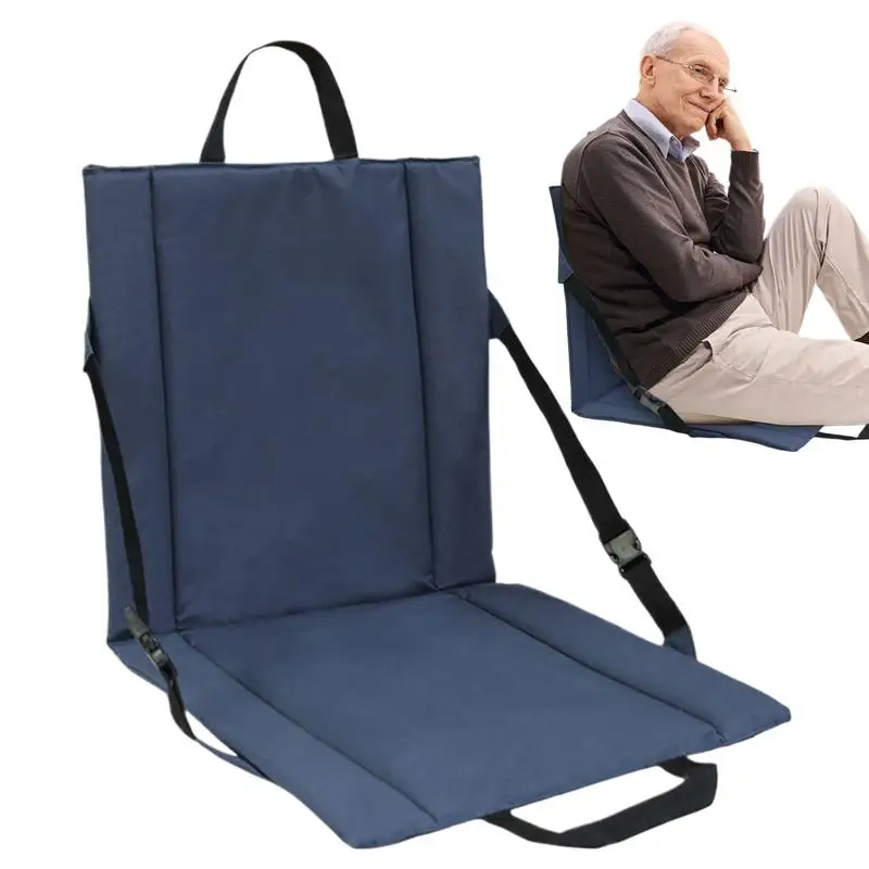 

Portable Seat Pad Stadium Seat Cushion with Backrest Comfortable Stadium Seat Cushion for Travelling Fishing Outdoor Concerts
