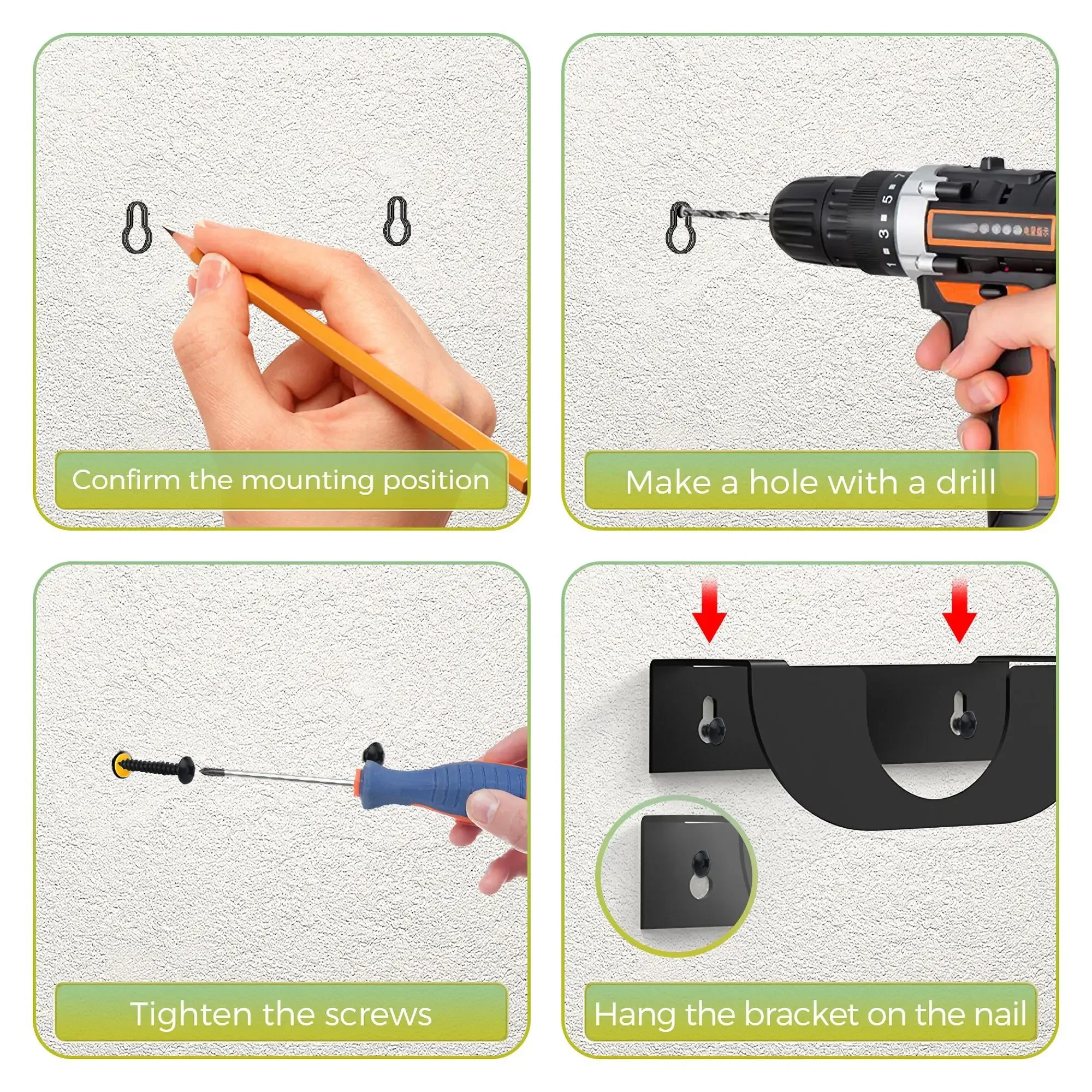 5 بوصة زاوية طاحونة حامل الملمع حامل معدني تخزين الرف الحائط قوس ل زاوية طاحونة القواطع تلميع #6