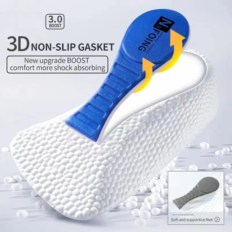 Height Increase Insoles for Shoes Men Women Orthopedic Insoles Sport Arch Support Heel Lift Shoe Pad Taller Memory Foam Template