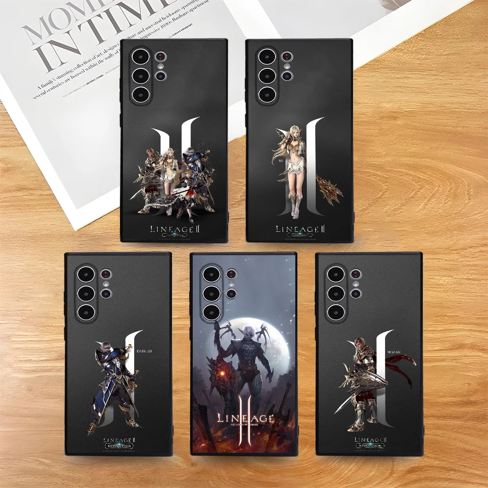 

Game L-LINEAGE 2 Phone Case For Samsung Galaxy S25 S24 S22 S23 Ultra S21 S20 Plus 5G Frosted Non-Slip Full Cover Case