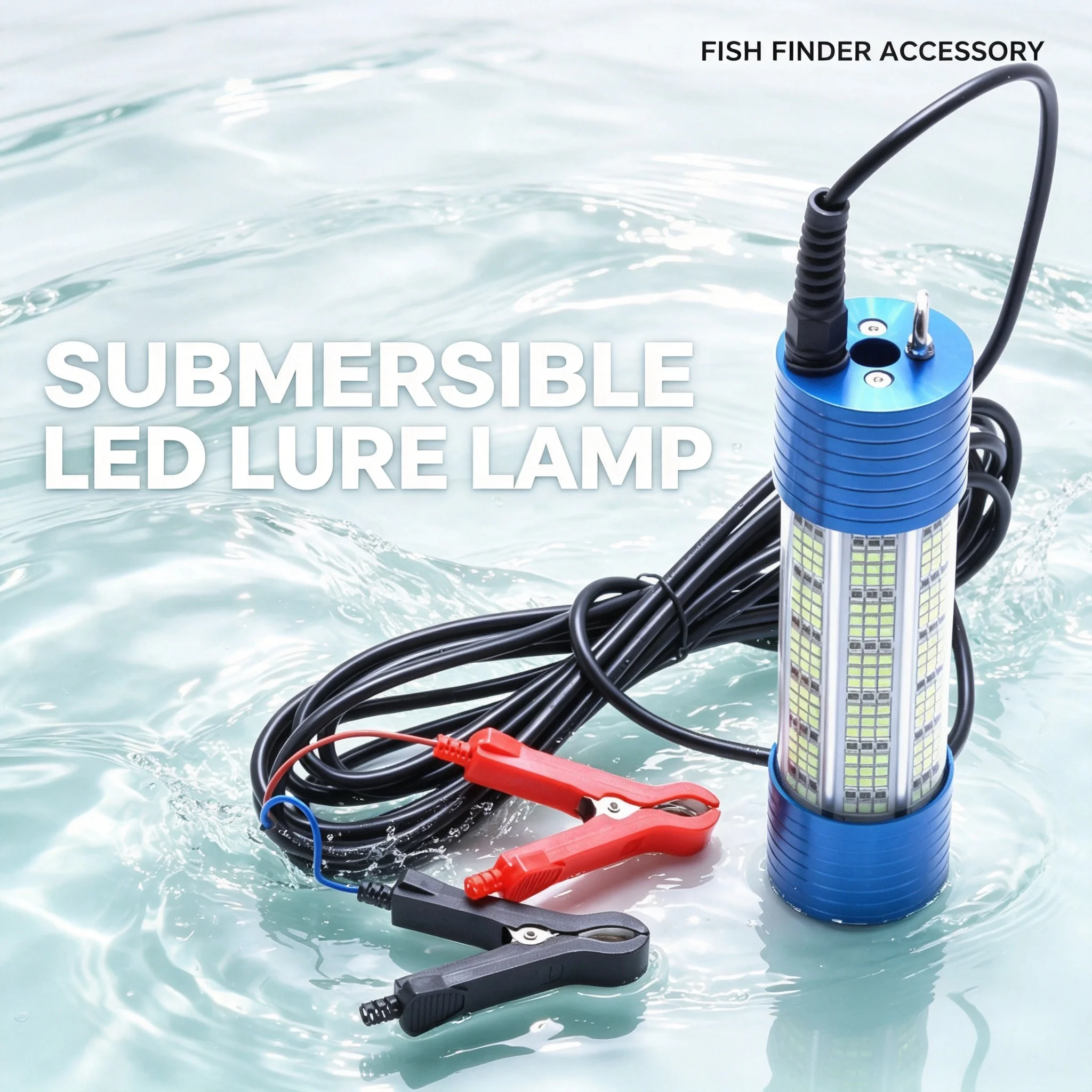 300W Hochleistungs-Unterwasser-Angelleuchte LED Fischlocklampe IP68 Wasserdicht Metallgehäuse Salzwassersicher Nacht-Köderlampe – Detail 5