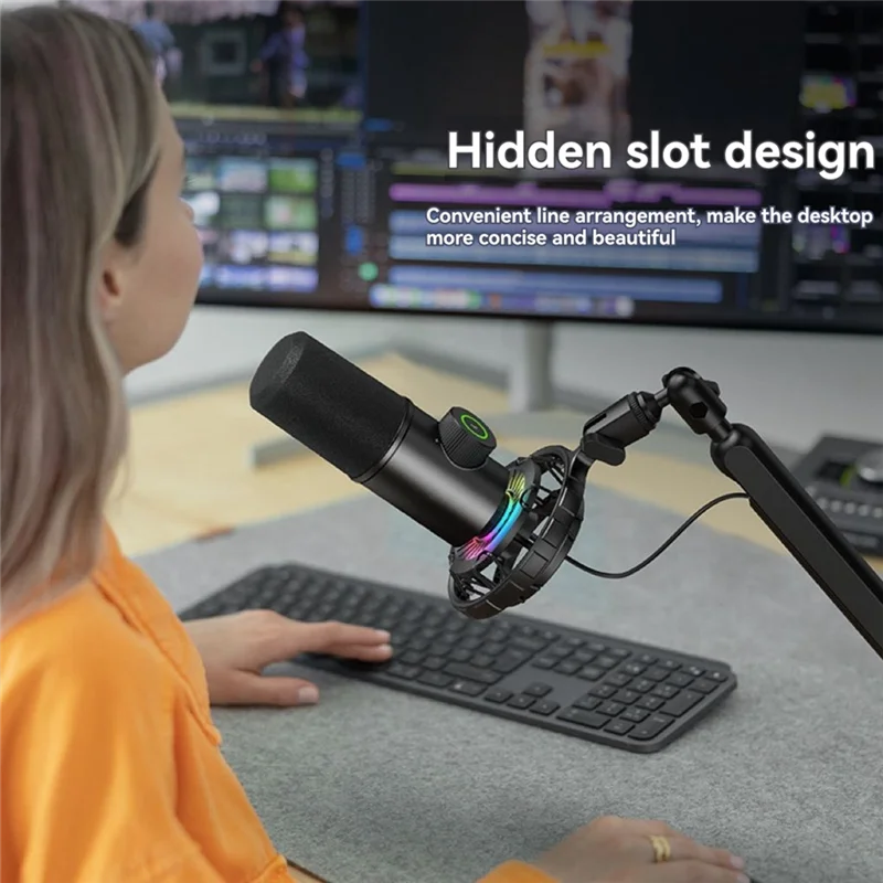 

A32T-Кронштейн для микрофона, регулируемый на 360° ° Рычаг подвески, регулируемый кронштейн для микрофона, с зажимом для настольного монтажа