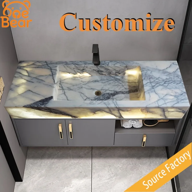 Long Marble Kitchen Island Thickened Stone Countertop Scratch Resistant Easy Clean Sturdy For Large Kitchen Lounge Area
