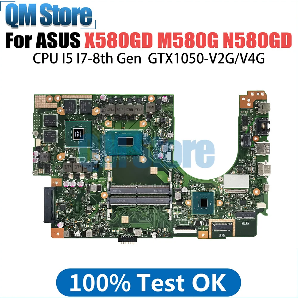 X580GD โน้ตบุ๊คเมนบอร์ดสําหรับ ASUS Vivobook NX580G M580G N580GD NX580GD แล็ปท็อปเมนบอร์ด CPU I5 I7 8th Gen GTX1050 GPU