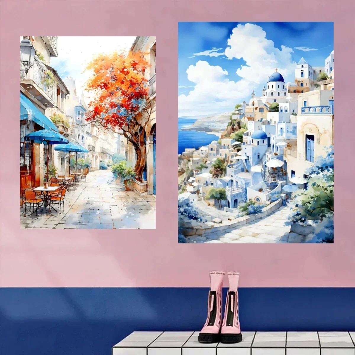 European City Travel Wall Arts Posters Canvas Painting for Room Office School Decoration Stuff Home Decor