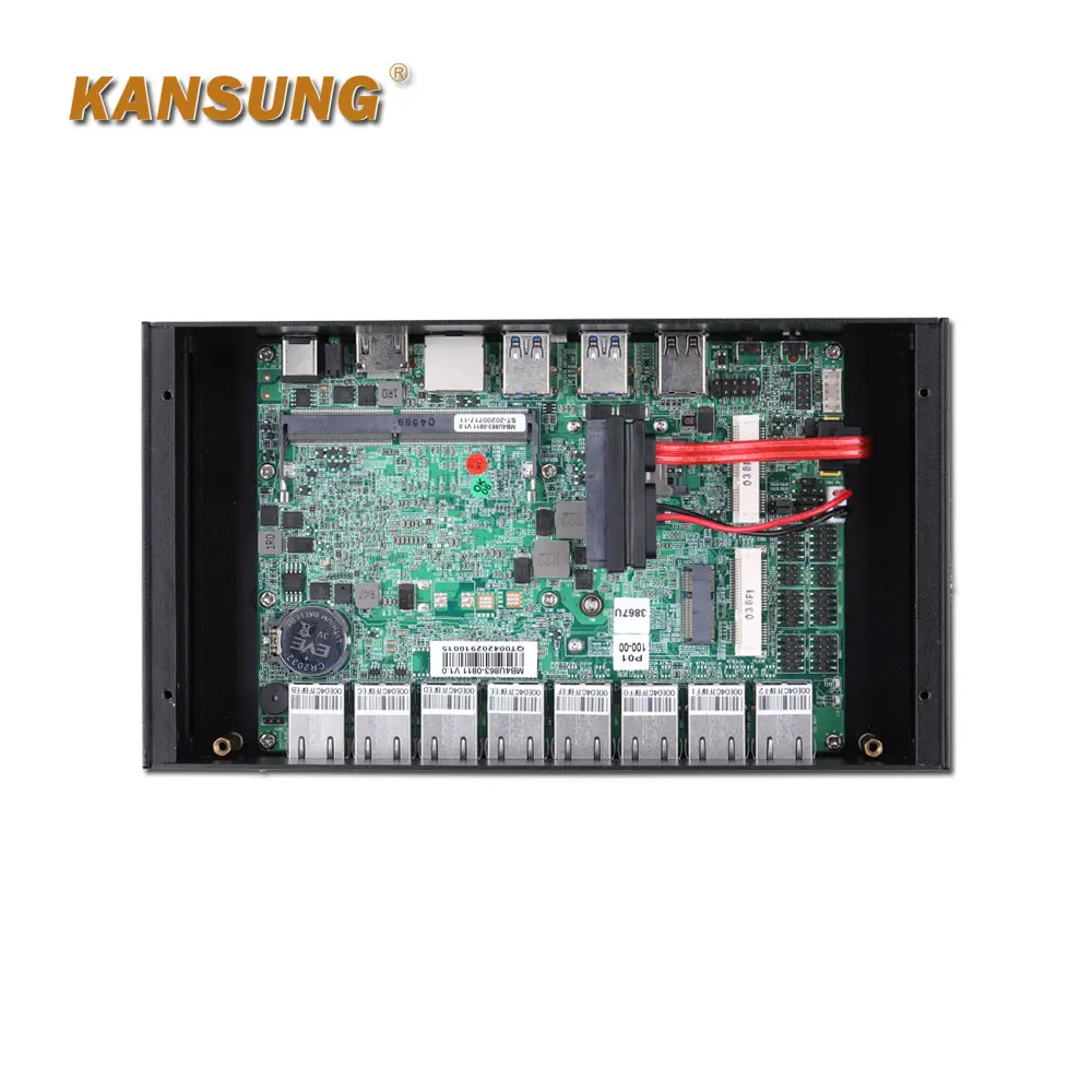 KANSUNG In-tel 8 세대 셀러론 Kaby Lake 3867U, DDR4 소켓 마이크로 컴퓨터 K818GE HD 그래픽, 8 LAN 6 USB 미니 PC