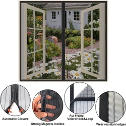 Summer Bedroom Magnetic Window Screen Mosquito Nets Insect Fly Curtain Self-adhesive Invisible Encryption Removable Curtain