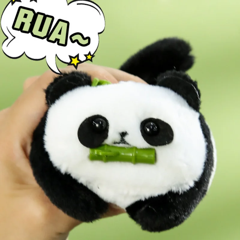 Wagging Tail Panda Plush Doll Tail Turning Panda Cub Interactive Plush Toy Soft Cartoon Christmas  Toy Doll Cuddly Home Decor