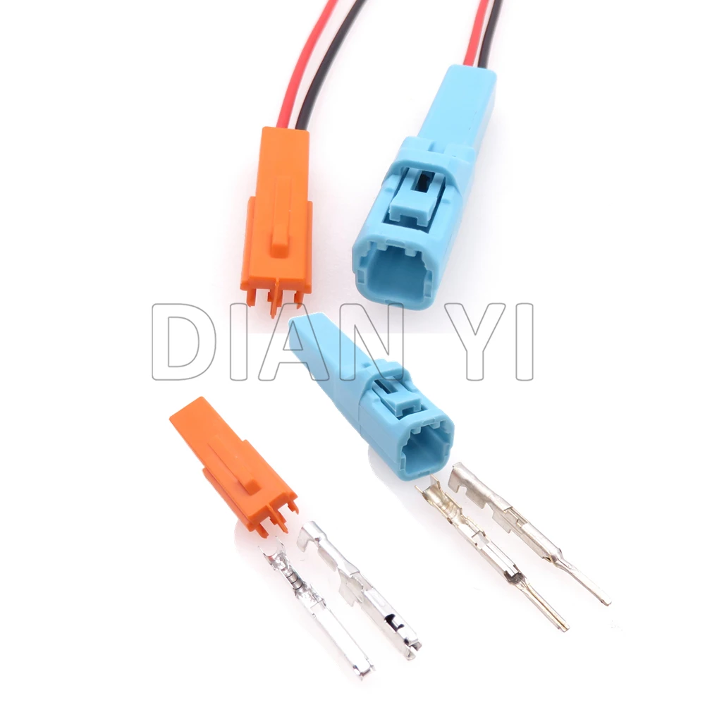 1 Set 2 Way Car Unsealed Connector 6098-3857 6098-3853 AC Assembly Auto Male Female Wiring Harness Socket with Cables