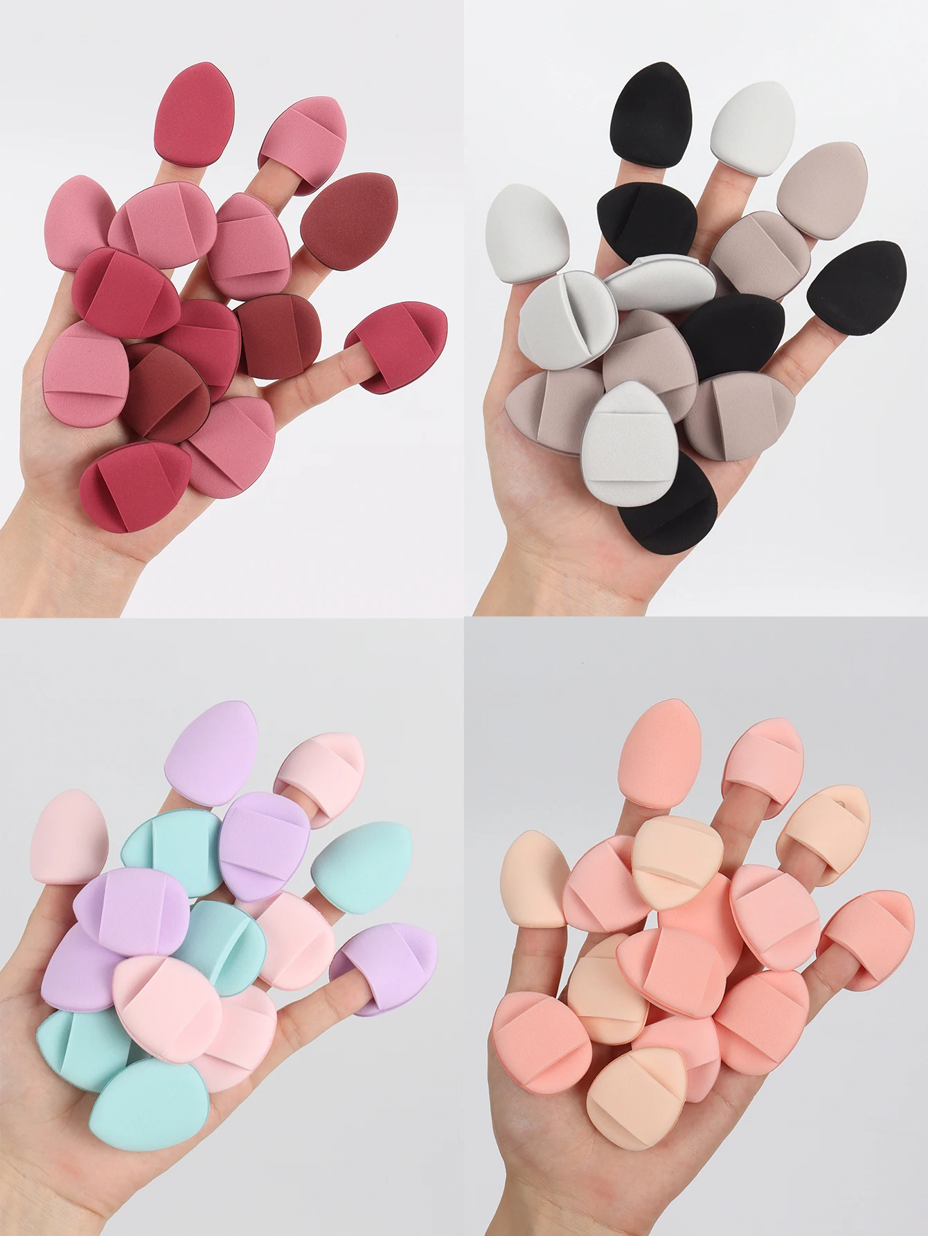 Finger Air Cushion Sponge Powder Puff Set Makeup Powder Puff Liquid Foundation Concealer Makeup Puff Wholesale