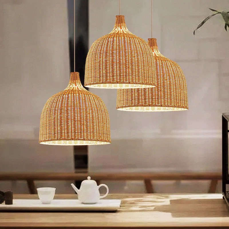 Southeast Asian Style Rattan Weaving Pendant Light Restaurant Cafe Hot Pot Shop Tea Room Study Living Room Creative Hanging Lamp