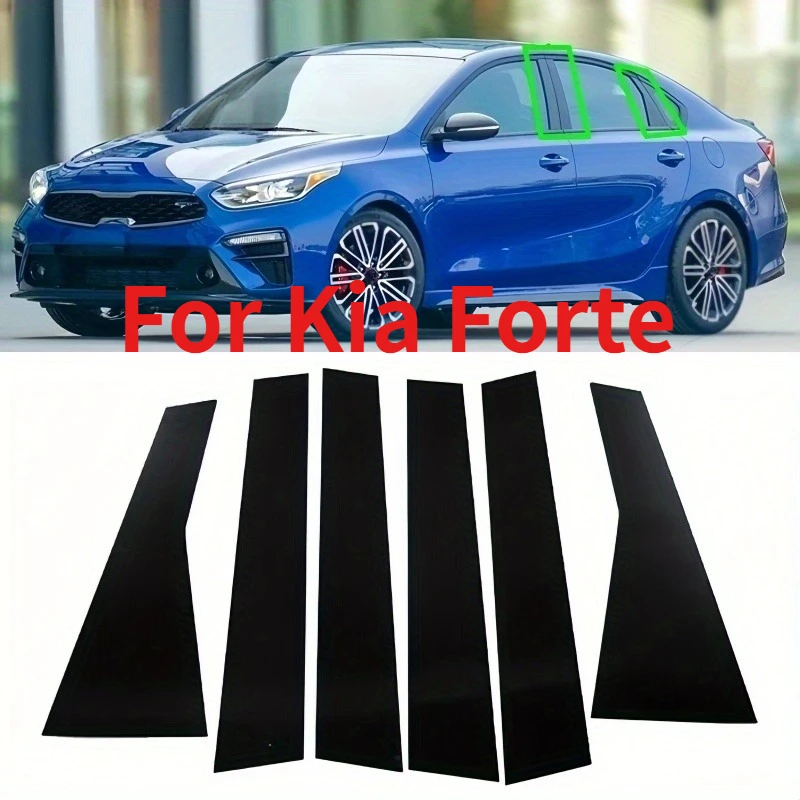 

For Kia Forte Sedan Hatchback K3 Cerato 2019-2023 Pillar Posts Black Fit Door & window column BC pillar、Car Decorative Sticker