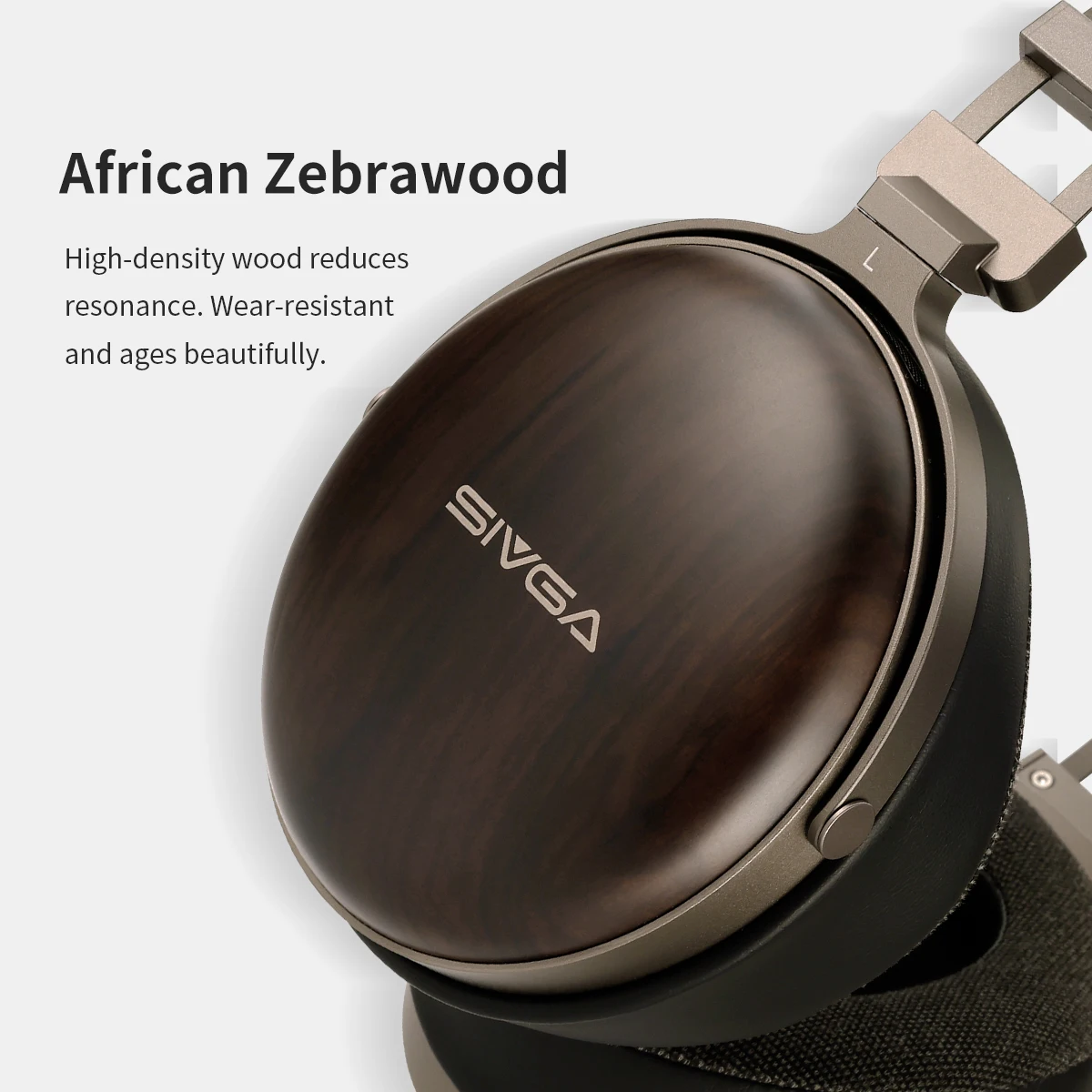 SIVGA PENG HIFI Dynamic Driver Closed-Back Wood Headphone Detachable Cable