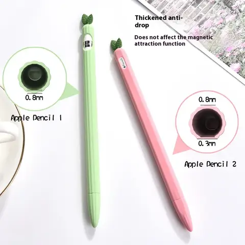 Cute Fruit Silicone Pencil Case for Apple IPad Pencil 1 2 Generation Protective Cover Tablet Touch Pen Suits for IPad Pencils