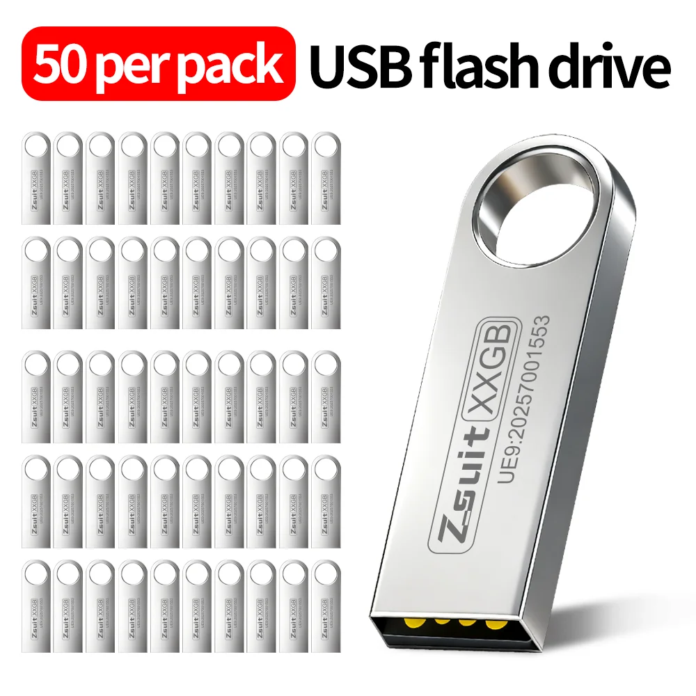 50pcs Custom Logo High Speed USB Flash Drive with Free Shipping USB 3.0/2.0 Interface 128GB/64GB/32GB Metal Flash Drive USB Stor