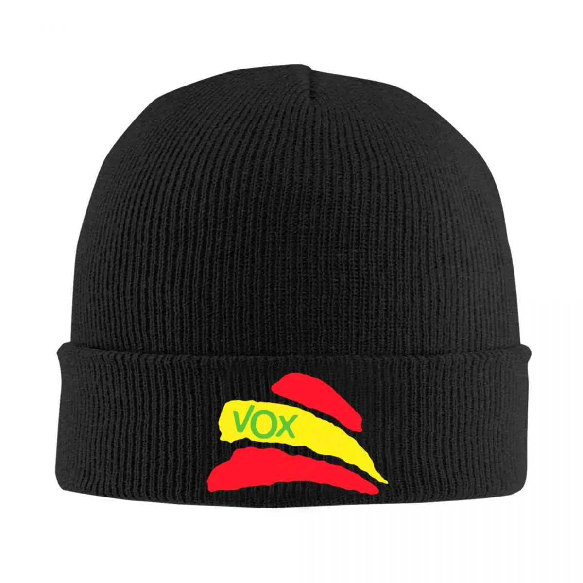 Custom Vox Spanish Flag Skullies Beanies Caps Unisex Winter Warm Knit Hat Spain Political Party Bonnet Hats Outdoor Ski Cap