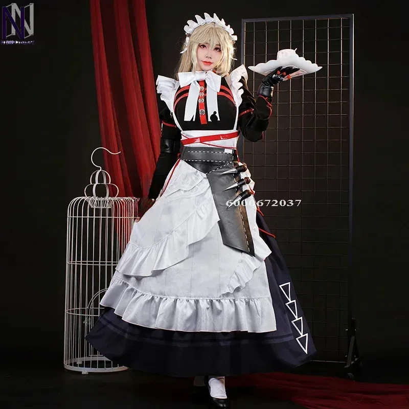 Zenless منطقة صفر الكسندريا سيباستيان رينا تأثيري حلي شعر مستعار فستان خادمة موحدة فيكتوريا التدبير المنزلي هالوين النساء الطرف