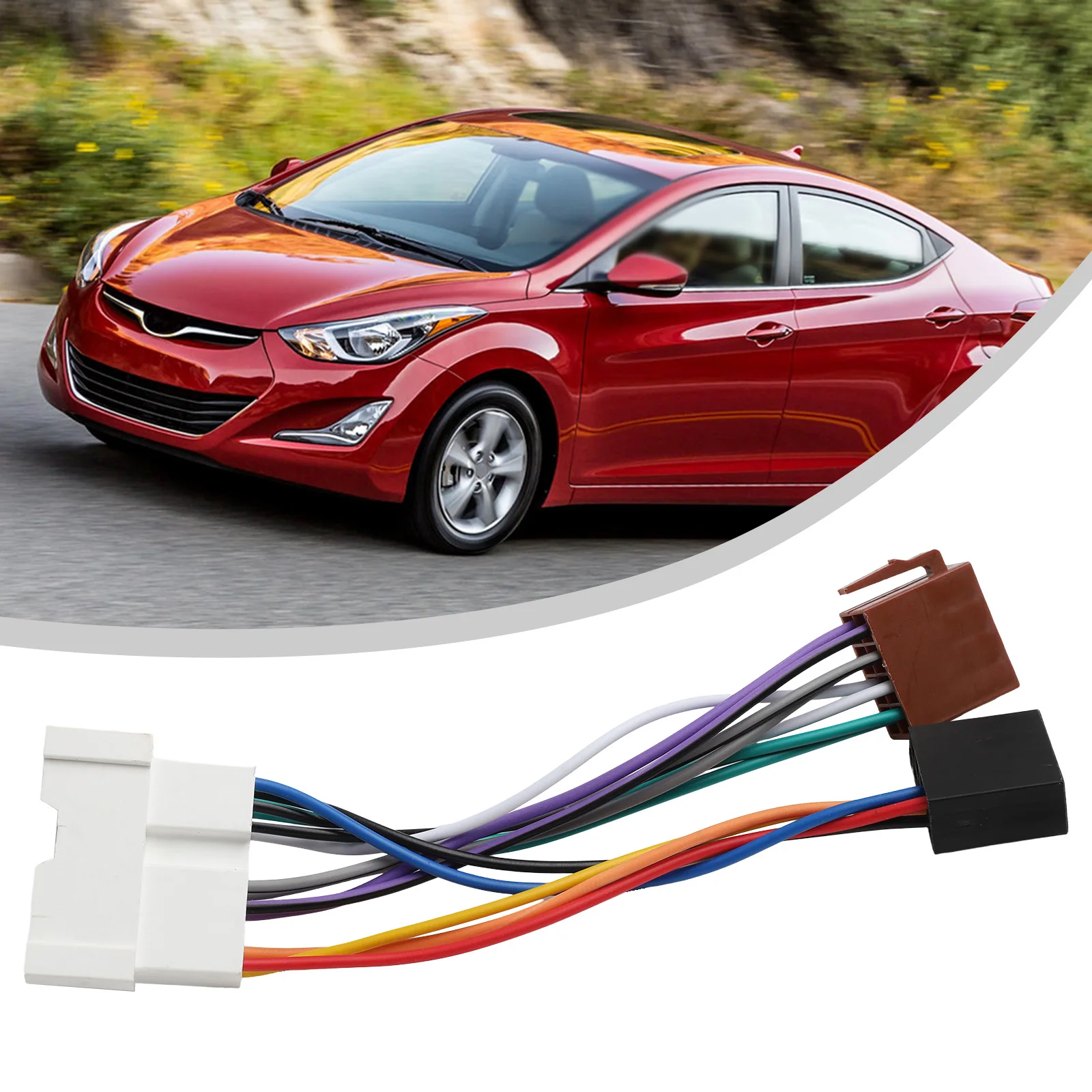For Santa Fe 12V Power Cable Car Stereo Adapter Vehicle Stereo Installation Direct Installation Reliable Adapter