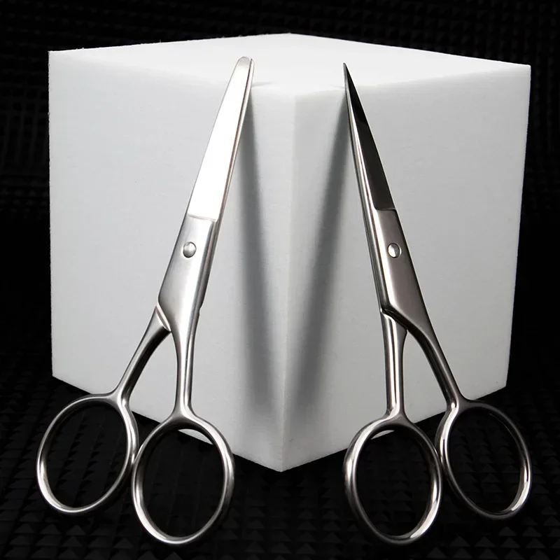 Stainless Steel Round Head Nose Hair Scissors Makeup Eyebrows Small Scissors Beard Scissors Beauty Tools Makeup Tools 가위