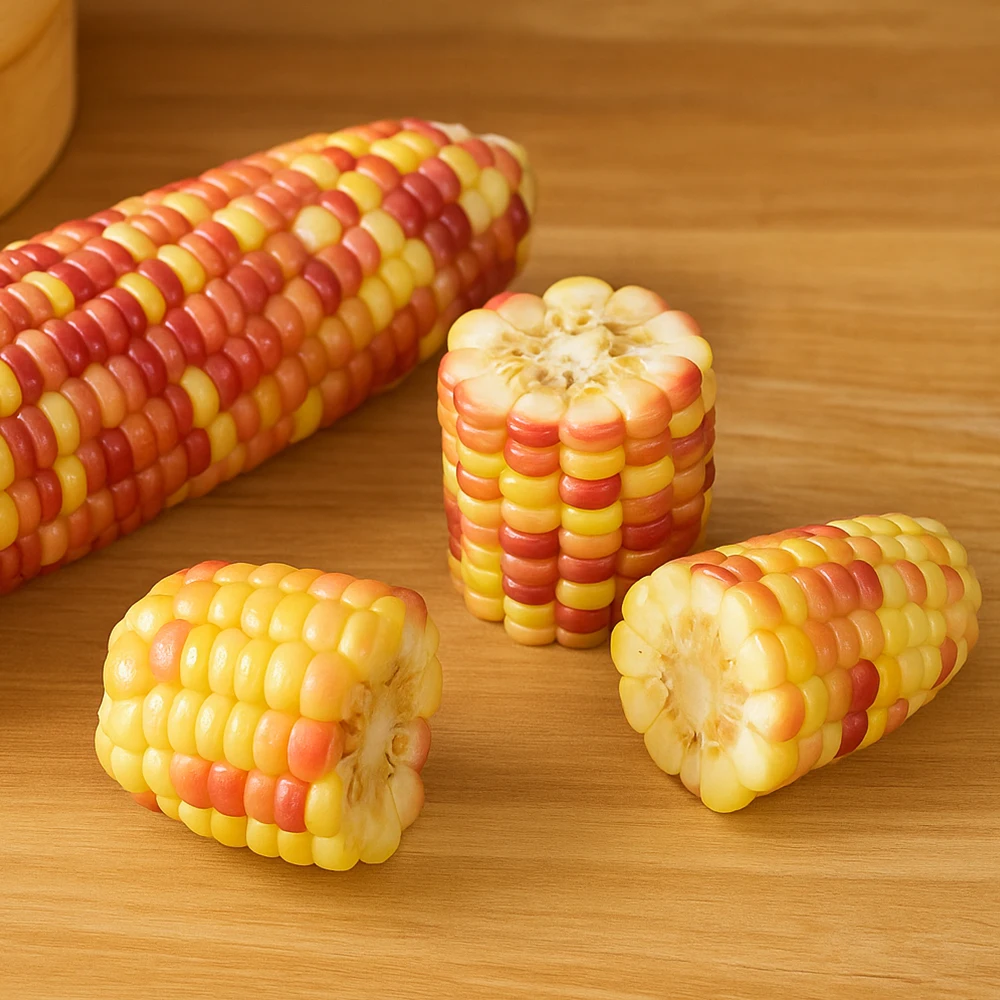 10 قطع من الذرة الحمراء على البخار المجمدة هونغ تشال