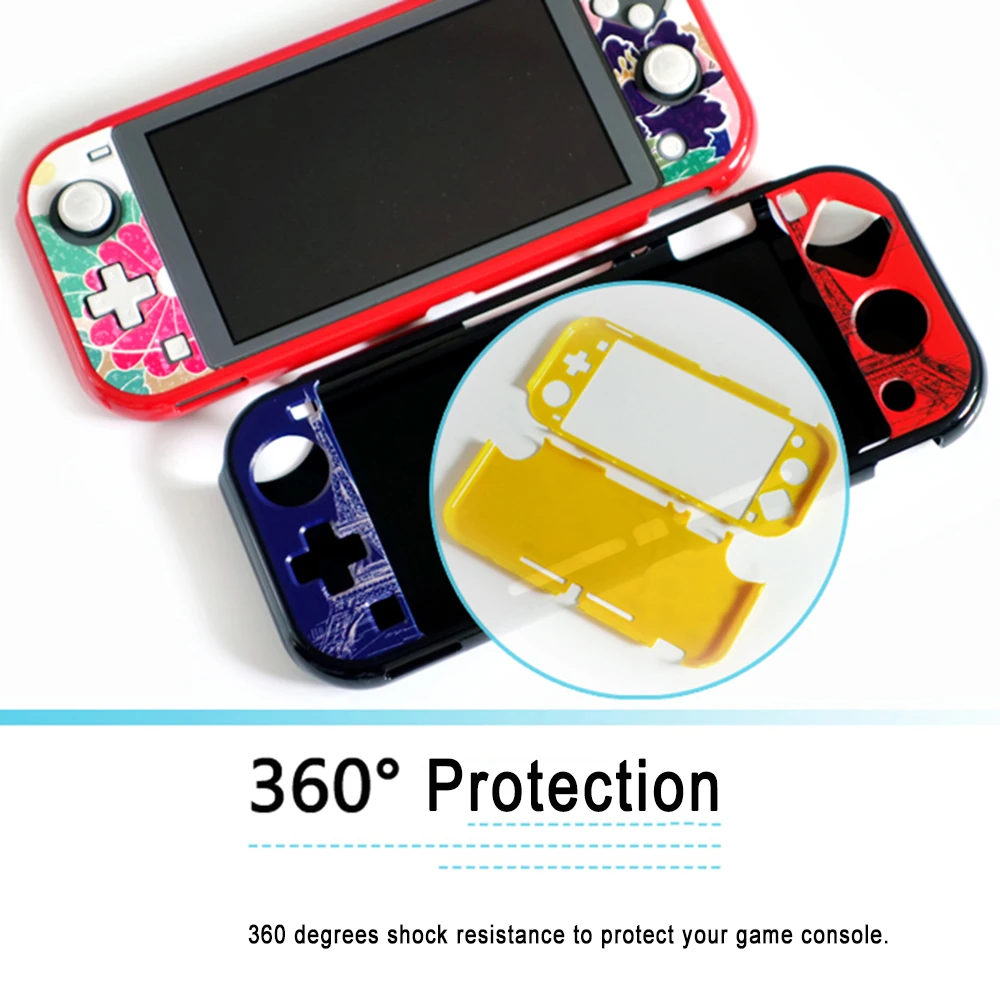 360 Degree Full Protective Case Compatible with Nintendo Switch Lite Hard PC Anti-scratch Shock-Absorption Protective Shell