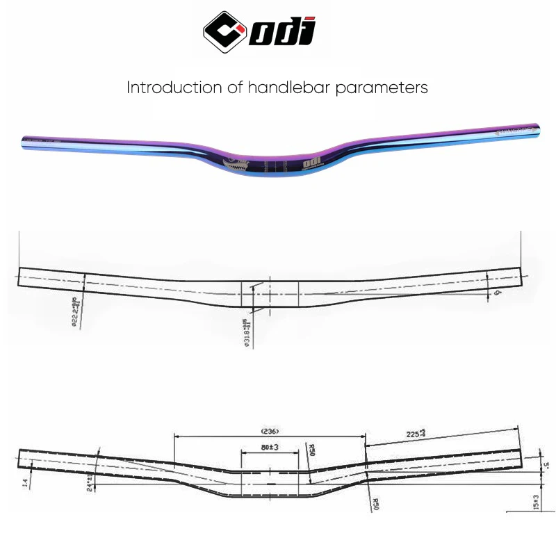 ODI MTB Handlebar DH XC Mountain Bike Handle Bar 7075 Aluminum Alloy 760mm Bicycle Handlebar Pro AM MTB Racing Bicycle Parts