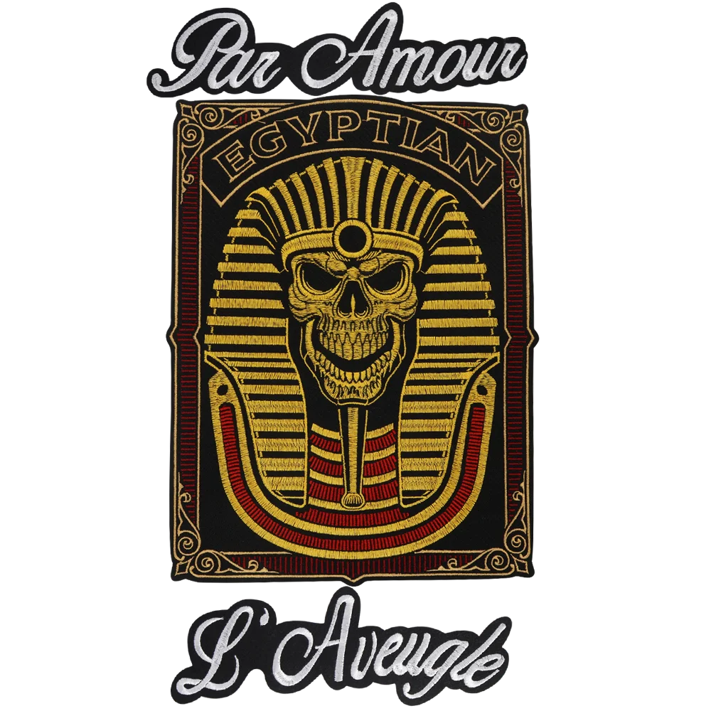 Pharaoh Iron On Patches Egypt Pharaoh Iron On Applique Letter Decor DIY Embroidered Patch for Clothes Jacket Jeans Backpack