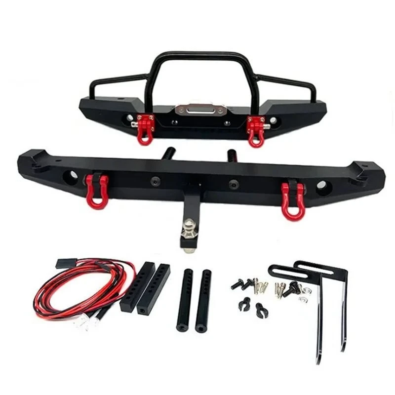 Metal Front/Rear Anti-Collision Bumper For 1:10 RC Crawler Car For TRXS TRX-4 Axial For SCX10 SCX10-II 90046 90047