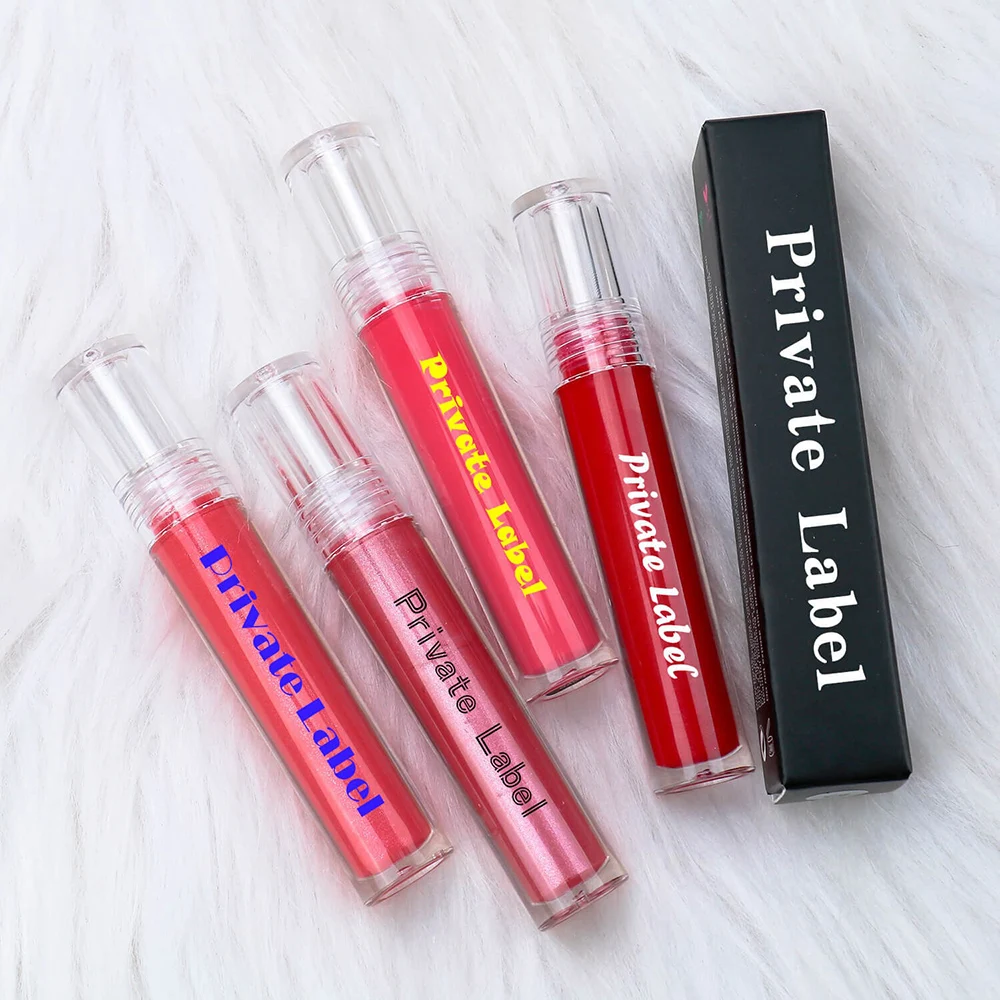 

Private Label Transparent Tube Lip Gloss Pigment Long Lasting Non-stick Non-fade Waterproof Custom Logo Makeup Bulk Cruelty Free
