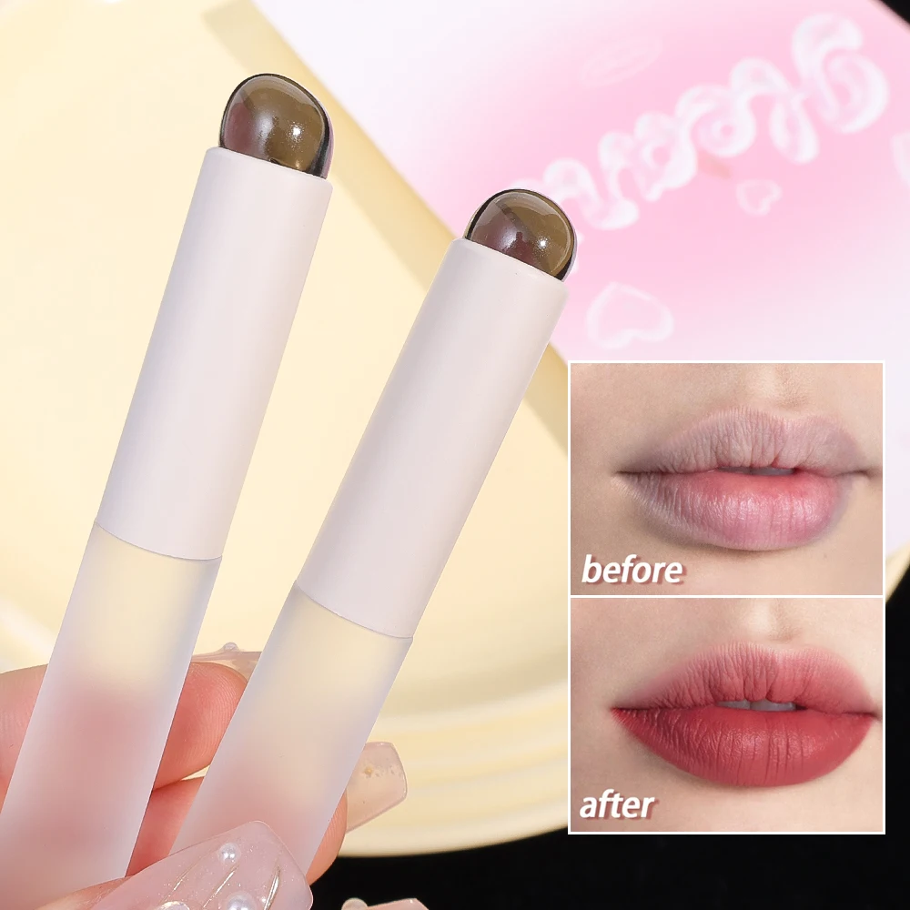 Pincel de silicona para maquillaje de labios, brocha redonda suave para aplicar pintalabios, herramientas cosméticas para niñas y mujeres