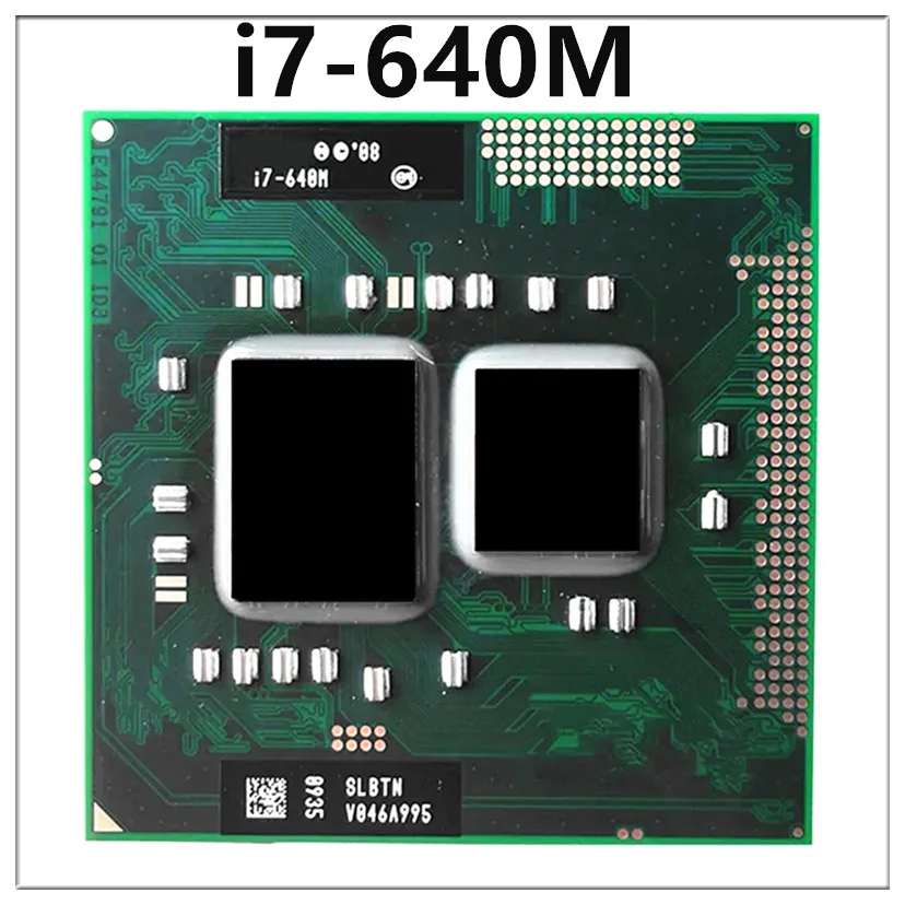 Core i7-640M i7 640M SLBTN 2.8 GHz Dual Core Processor Laptop CPU 4W 35W Socket G1 / rPGA988A HM55 HM57 QM57