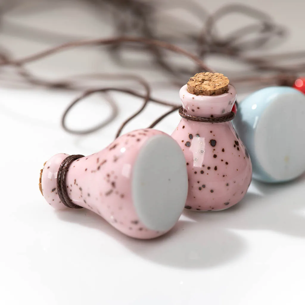 Ceramic bottle Necklaces Pendants Wholesale For Women Ladies Gift Necklace Retro Accessory Jewelry #Z600