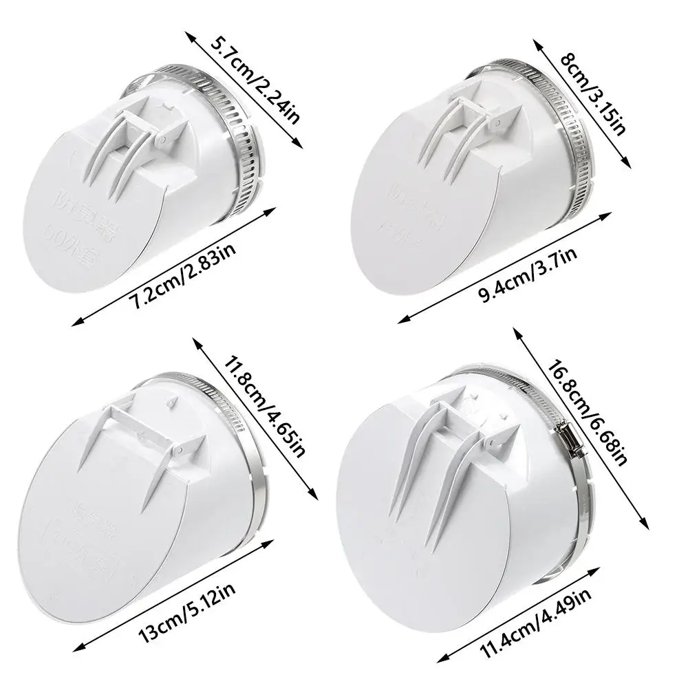 Anti Odor Drainage Pipe Floor Drains 50-160mm White Insect-proof Roof Cover Multifunctional Strainer Plug