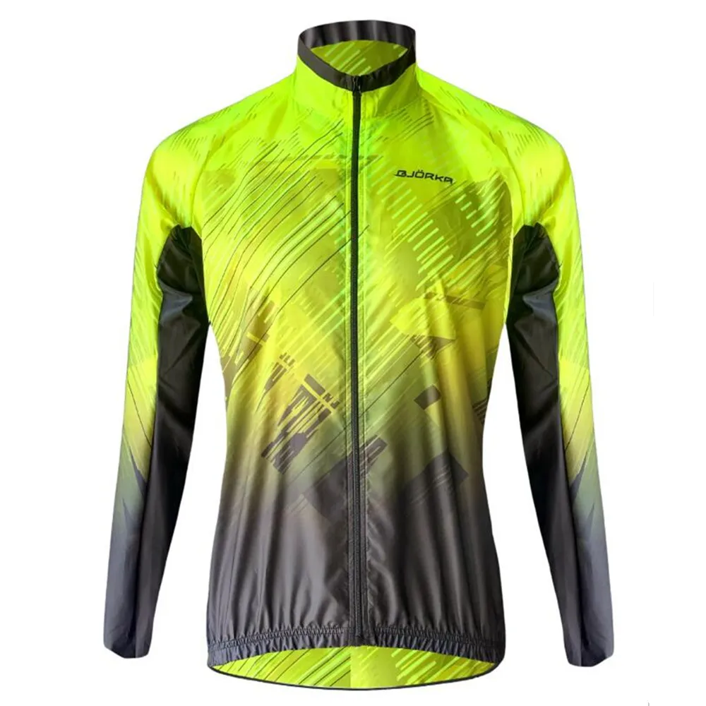 Cycling Wear Men's Cycling Windbreaker Long Sleeve Windproof Jacket MTB Road Bike Jersey Coat Lightweight Bicycle Clothing