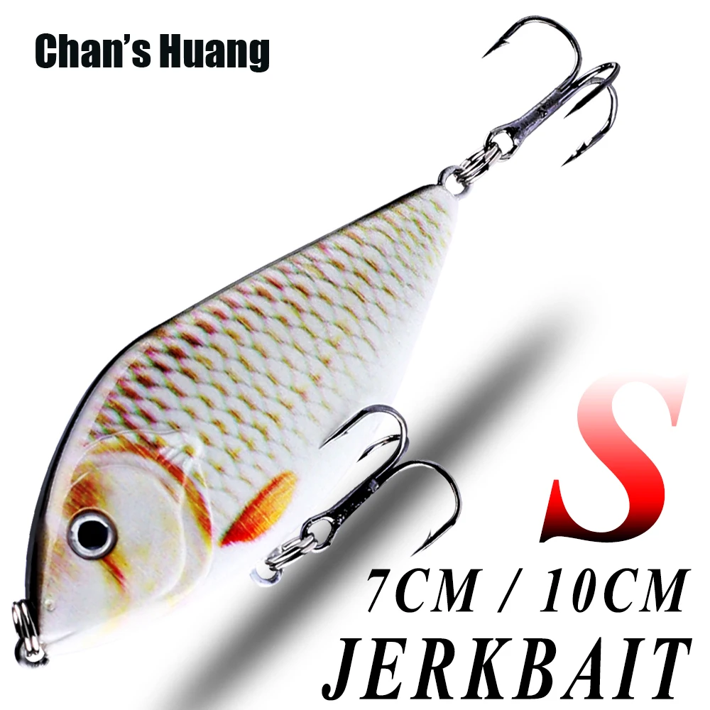 Chan's Huang 1PCS / LOT 7CM / 10CM Jerkbait Fishing Lures Hard Rattles VIB Bait Artificial Mini Slider Pike Musky Killer Fishing