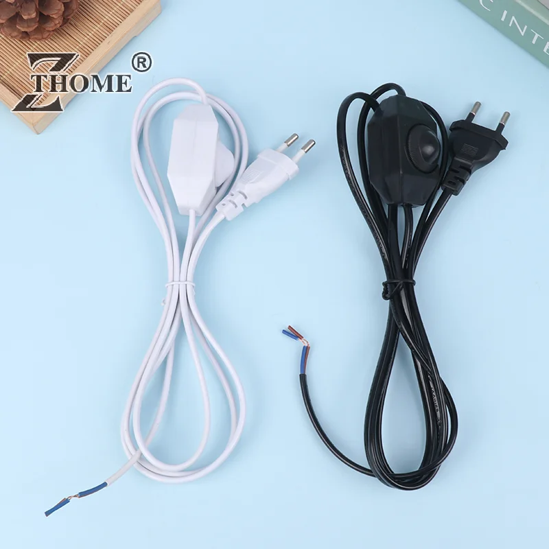 1.8M Extension Cord With Dimmer EU Plug Control Switch Power Cable Cord EU Plug For Table Lamp 220V Electricity Wire