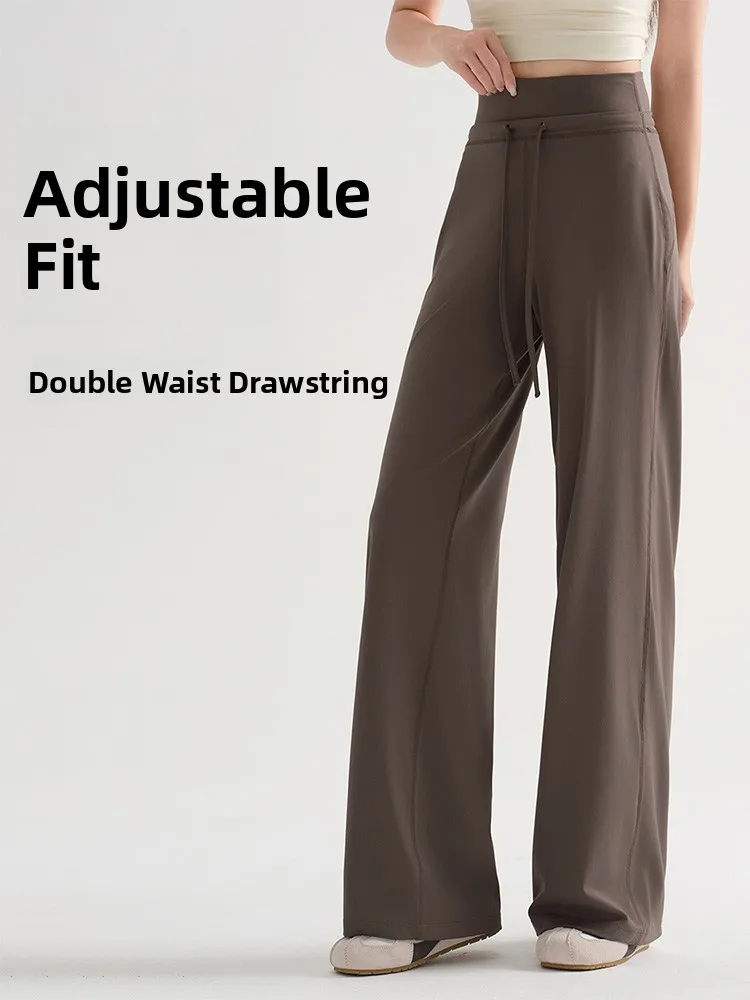 Pantalones de Yoga informales cómodos de Modal, pantalones largos de cintura alta, ropa deportiva transpirable de pierna recta para Fitn de talla grande, otoño 2025