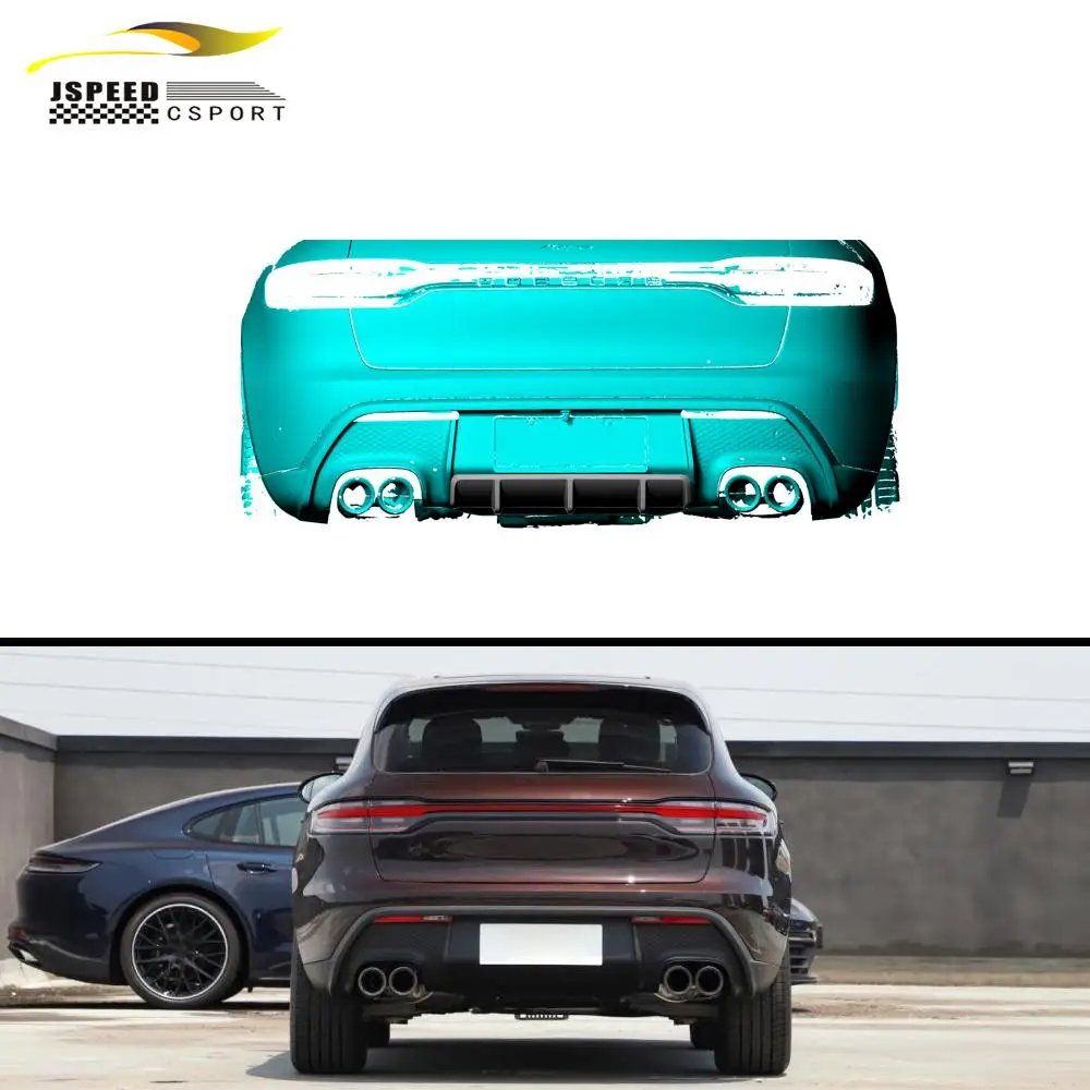 Convient au diffuseur arrière en fibre de carbone convient pour Porsche MACAN GTS 2022-2023