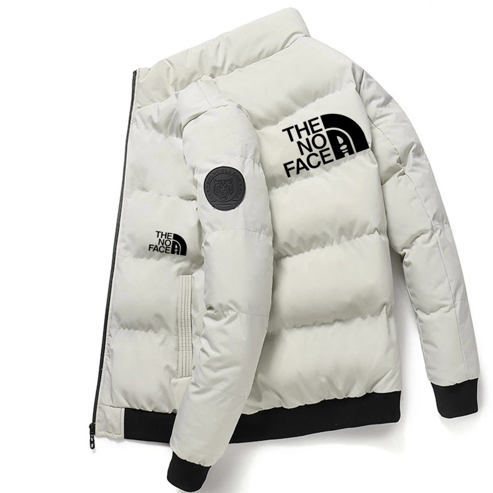 

2024 Winter Men's Warm Jacket Cold Coat NY Letter Printed PARKA Down Cotton Filled Brand Standing Neck Zipper Fashion