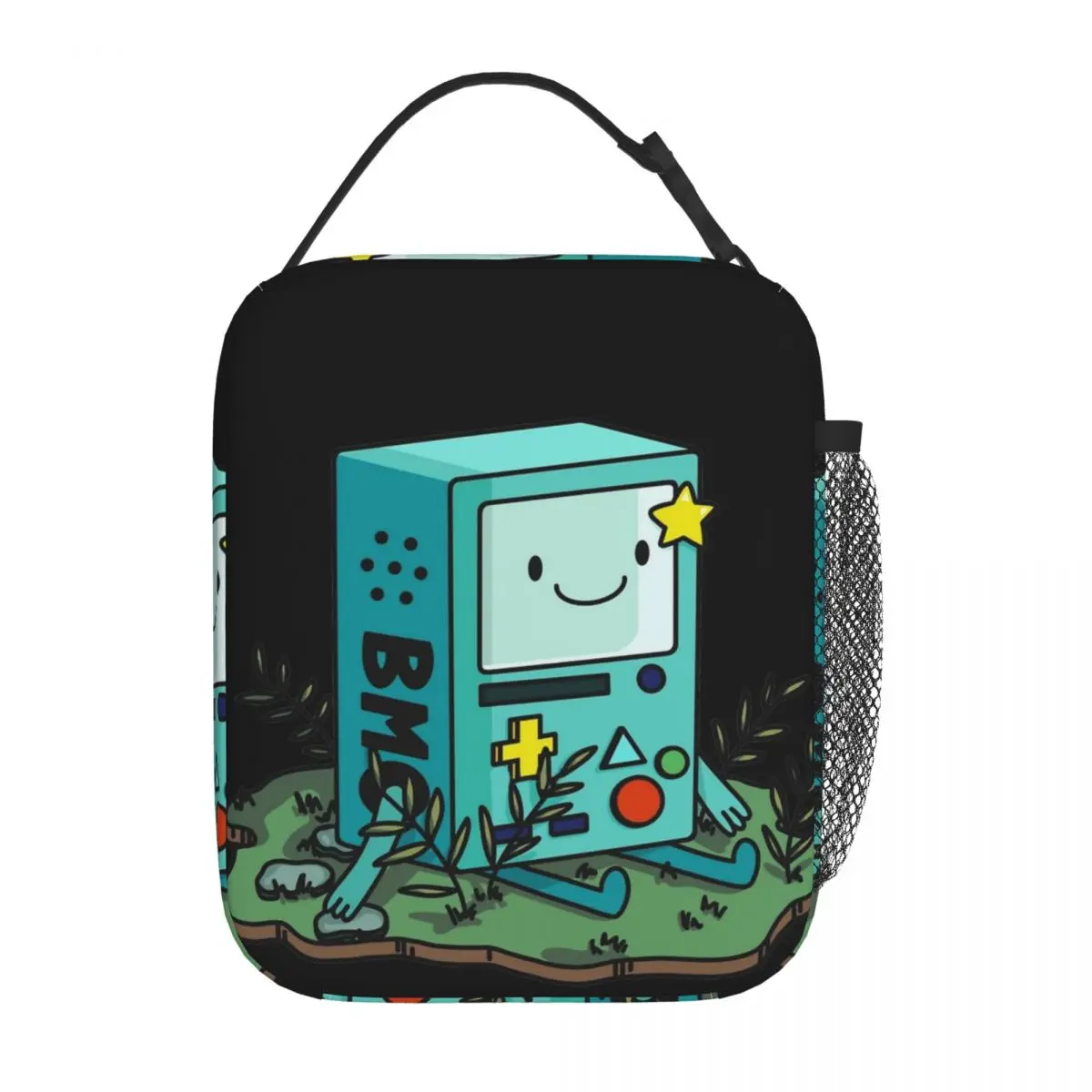 BMO Adventure Times Insulated Lunch Bag Cooler Bag Reusable Meal Container High Capacity Tote Lunch Box Bento Pouch Work Picnic