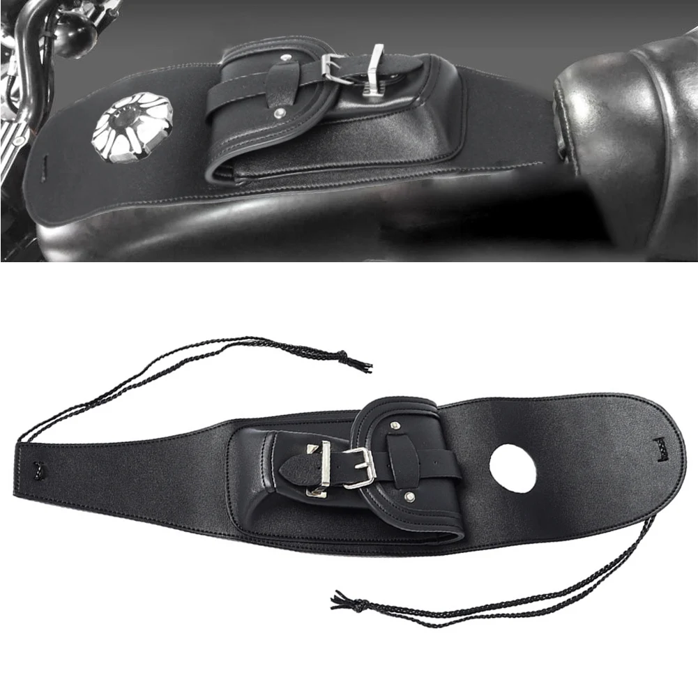 Black Motorbike Fuel Gas Tank Cover Panel Dash Console Center Pouch Bag For Harley Davidson 48 Iron 883