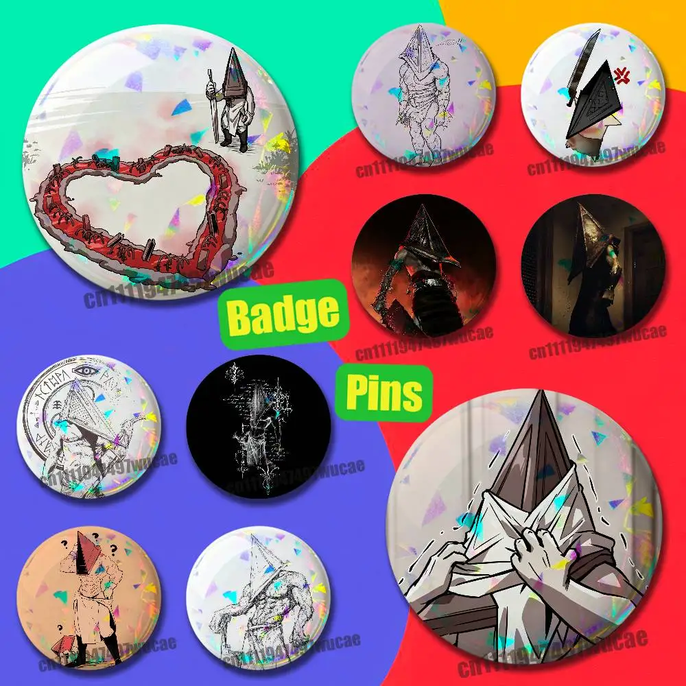 For Silent Hill Heather Mason Badge Cover DIY Pin Insignia Emblem Button Round Gift Cosplay Laser Film Case