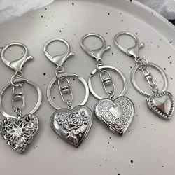 Photo Frame Heart Locket Keychains y2k Handmade Heart-Shaped Small Box Fairy tale Keyring Gift for her