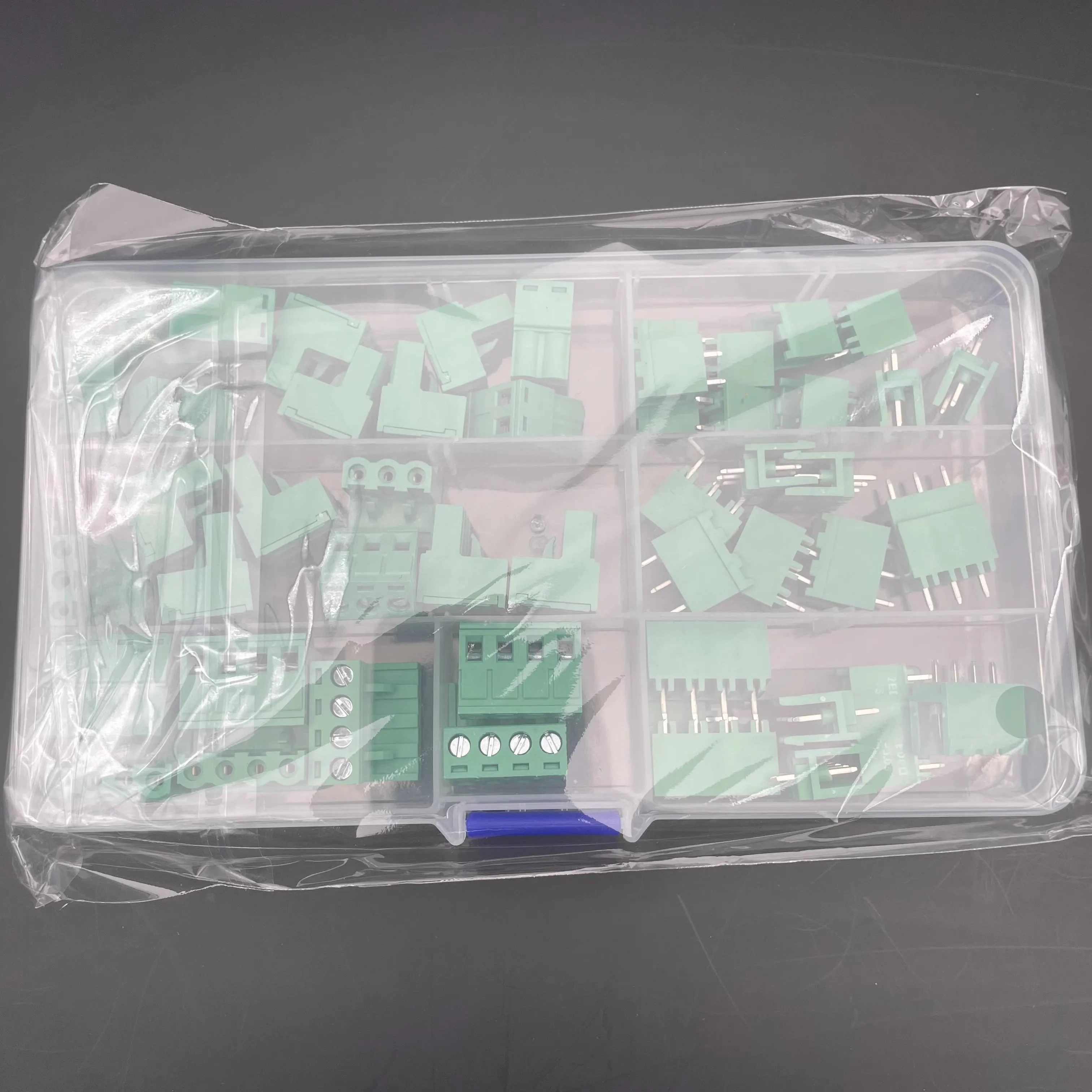 50 Stuks 2edg 5.08Mm Plug-In Pcb-Klemmenblok 2p3p 4P Rechte Pin Plug Pin Houder Compleet Set In Doos