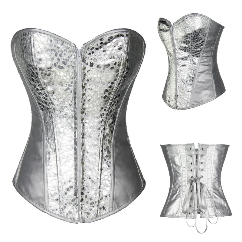 Korset untuk Wanita Overbust Corset Bustier Lingeries Top Backless Corset Top Casual Sleeveless Tank Tops